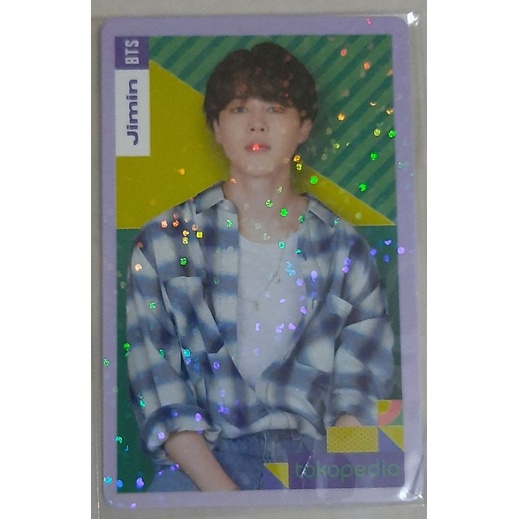 pc bts toko hijau new holo jimin (damage lipatan)