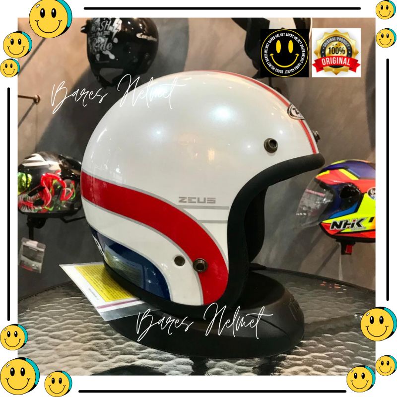 ZEUS 385 Retro ZS385 WHITE RED BLUE