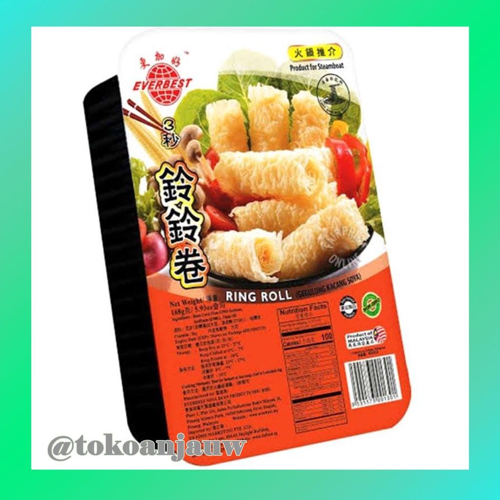 

Everbest Ring Roll 168 gr HALAL / Kulit Pangsit Rebus Steamboat Hotpot Beancurd