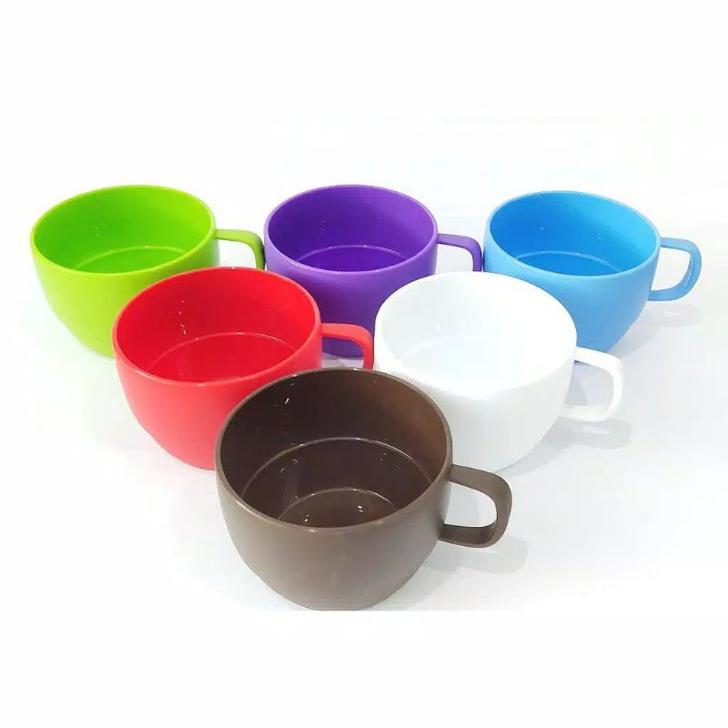 grosir cangkir espresso /  Cangkir Plastik Cantik  Food Grade BPA Free PP/gelas gagang plastik