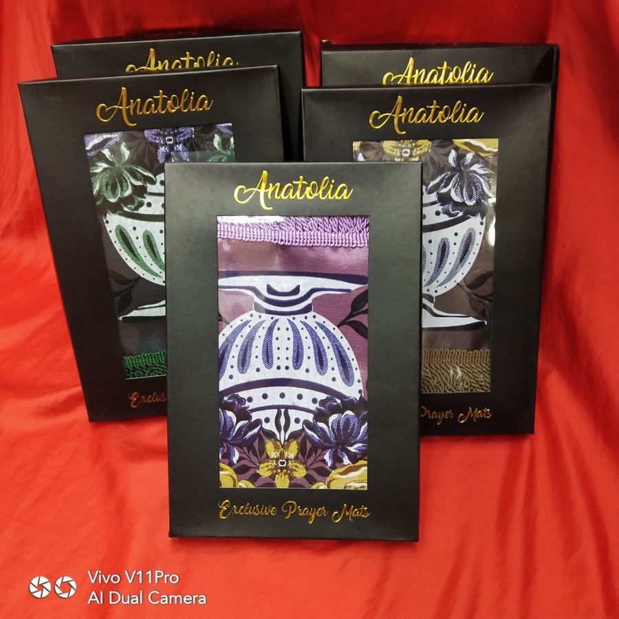 sajadah plus box cantik sajadah antalia best seller/bisa bayar ditempat/COD