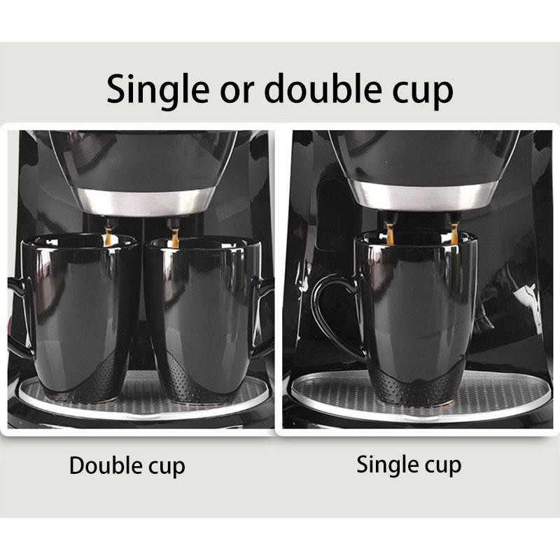 Mesin Kopi Coffee Drip Machine Foam Maker Double Cup - CCM-009 - Black