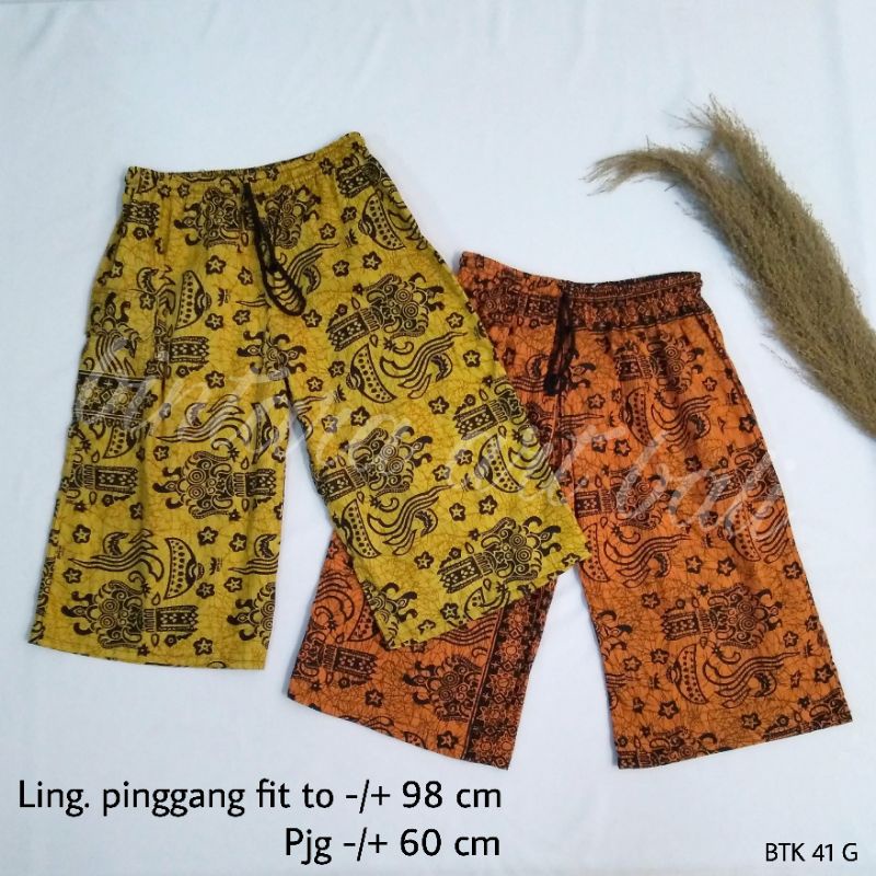 celana pria 3/4 celana motif barong bali celana rumah santai souvenir bali