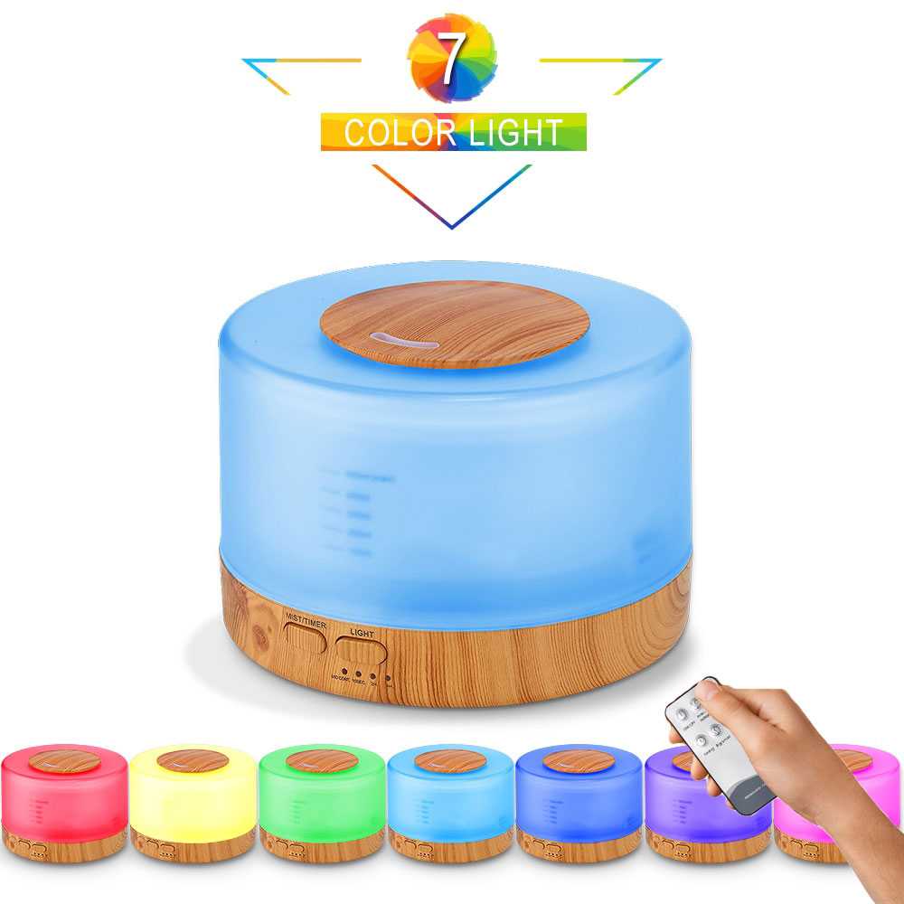 Air Humidifier Aromatherapy 7 Color 500ml Remote Taffware- HUMI 2467