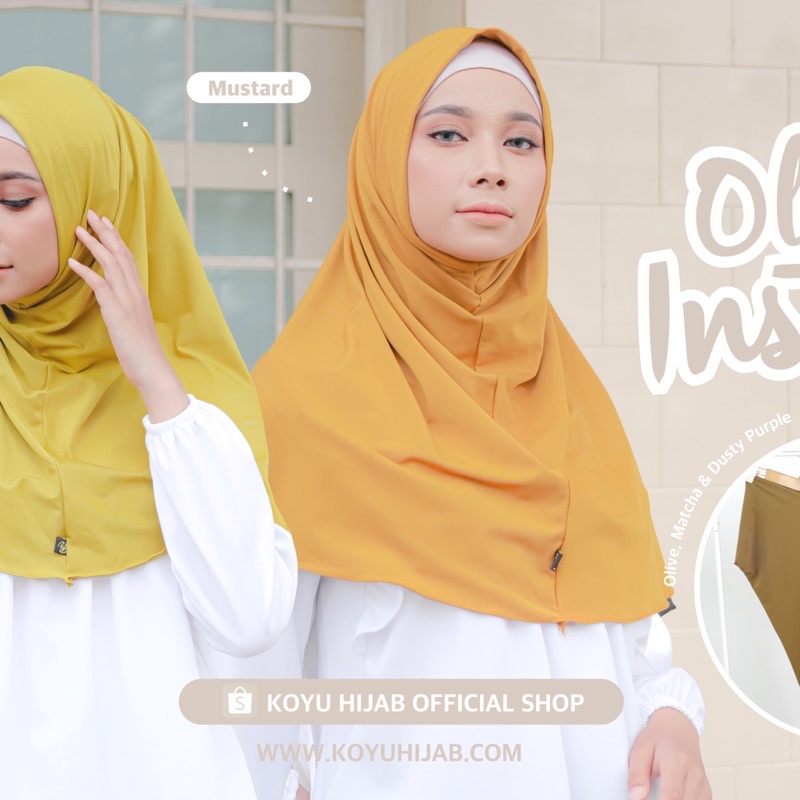 Koyu Hijab OLIVIA instant pendek (pilih warna)