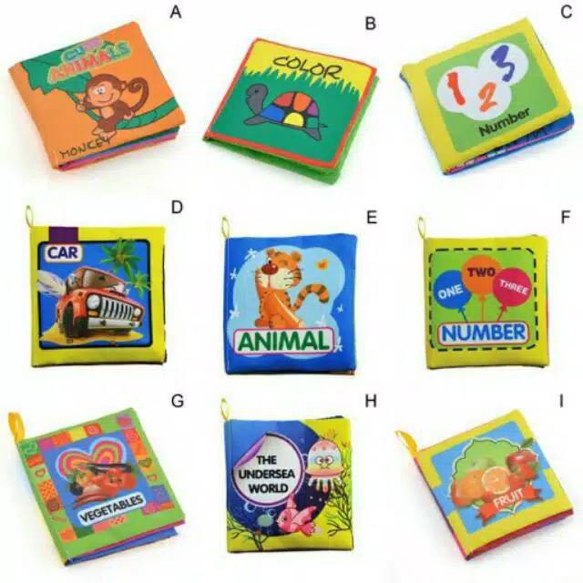 Buku Bantal Bayi Mainan Edukasi Anak Kain CLOTH BOOK Cerita Pillow Book Edukasi Hewan Angka