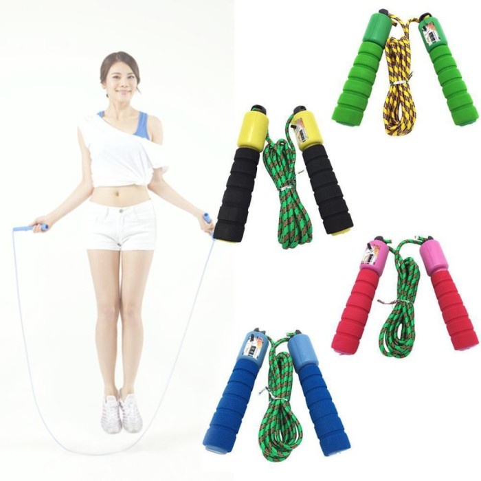 Tali Lompat Skipping Jump Rope Counter Penghitung Loncatan otomatis