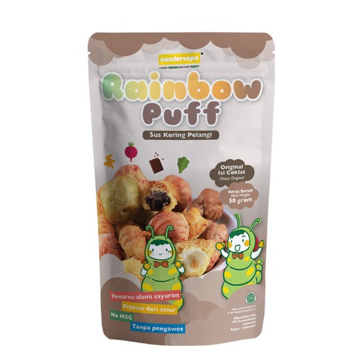 

Sunkrisps - Kue Soes Rainbow Puff Choco Cheese - 50gr