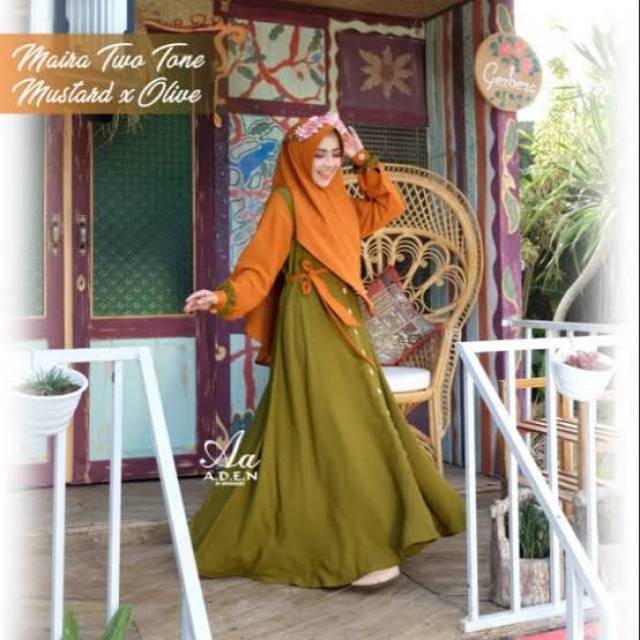 Gamis aden two tone