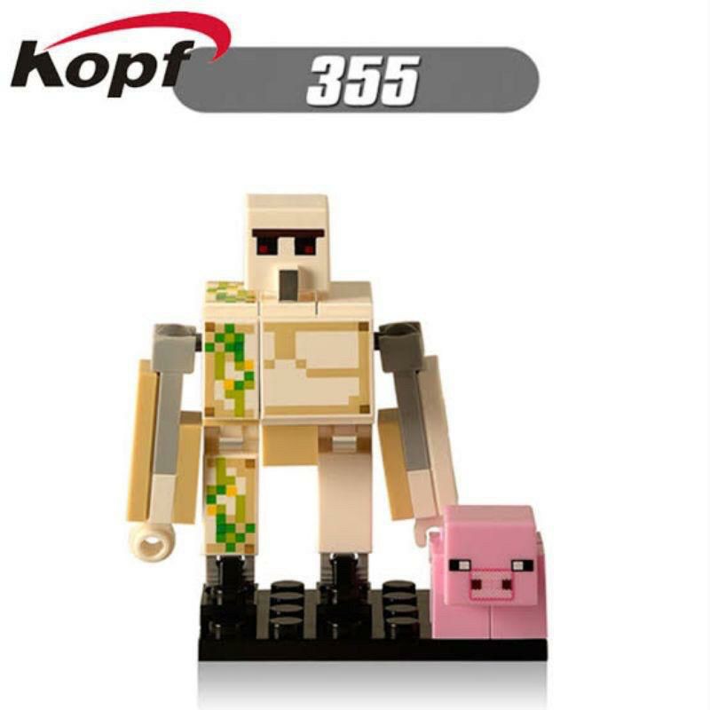 Lego minecraft iron golem and animal set 2 item mine craft my world Minifigure