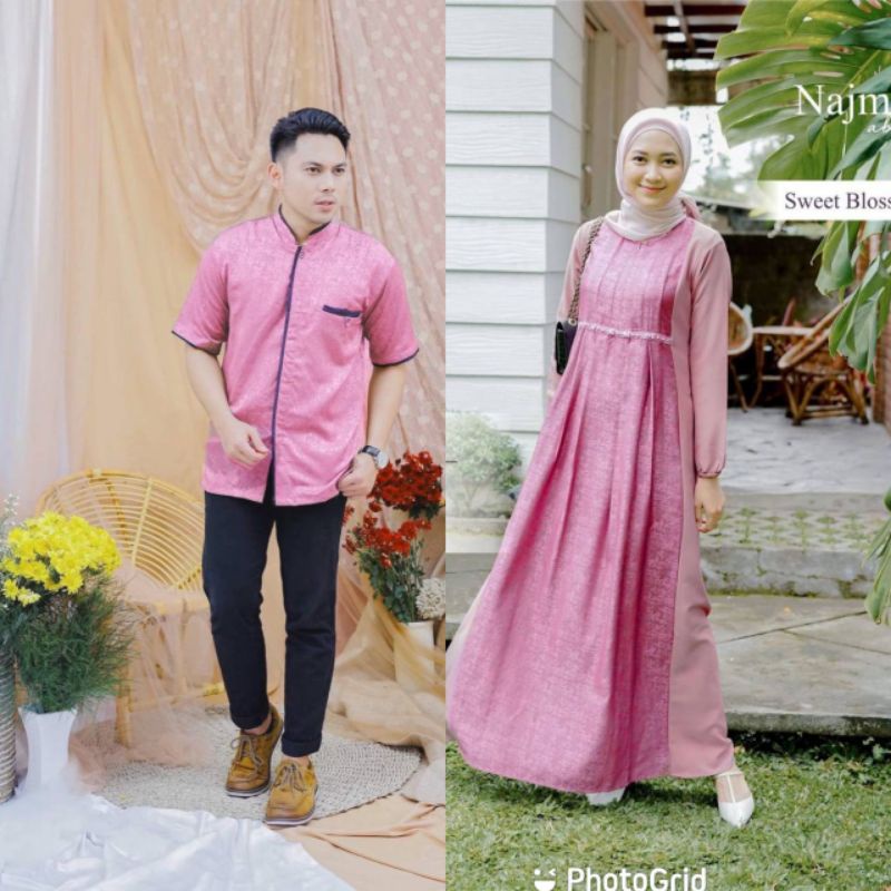 Couple Gamis Syar'i - Couple Najma Abaya Couple gamis lebaran