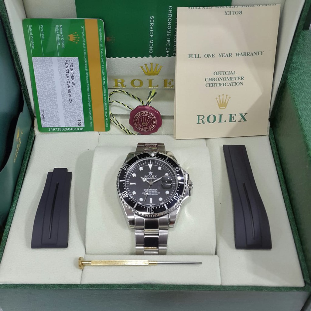 ORI ROLEX SUBMARINER WATCH WITH BOX  - JAM TANGAN