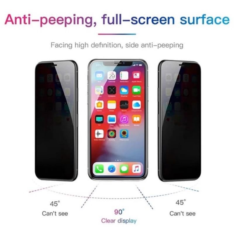 Tempered Glass Anti Spy Xiaomi Redmi Note 9 9 Pro Note 10 Note 10S Note 10 Pro Note 11 Note11s Note 11 Pro Note 11 Pro Anti Gores Spy / Tg Spy / Spy Glass Kaca / Full Layar