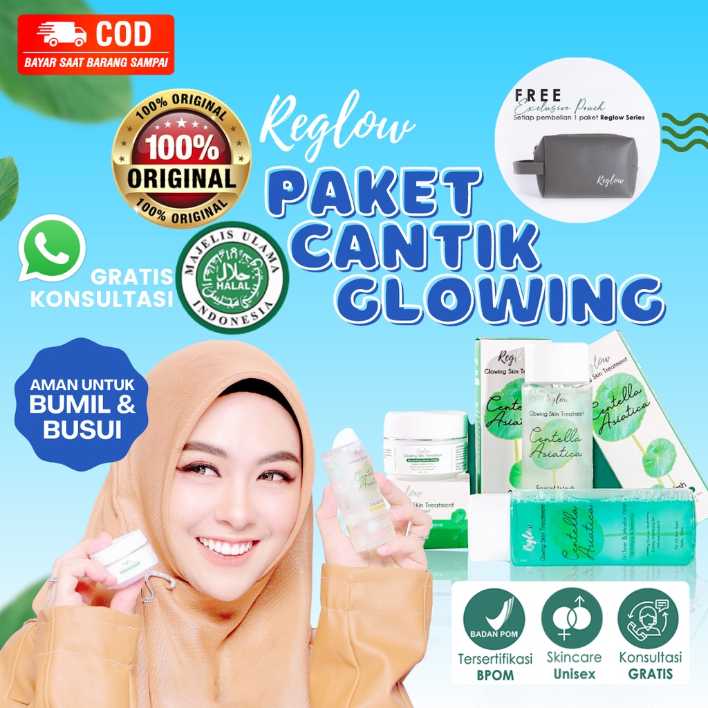 PAKET WHITENING GLOW SKIN REGLOW - Skincare Perawatan Wajah Original BPOM