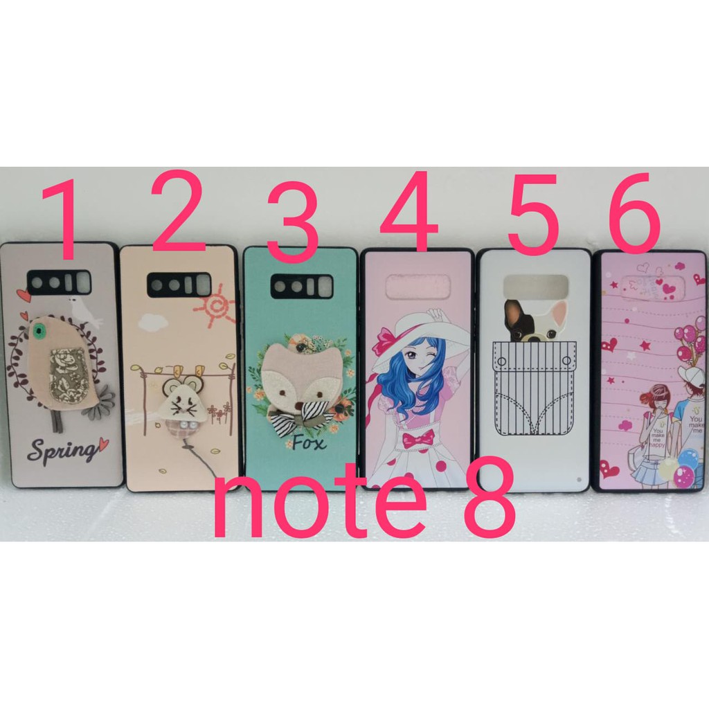 Case Motif Fuze Lucu Girl Silikon Soft Casing Samsung Note 8