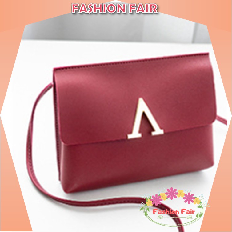 FASHION FAIR - D1019 Tas Mini Wanita / Tas Selempang Wanita / Tas Wanita / Tas Motif Tutup Huruf V