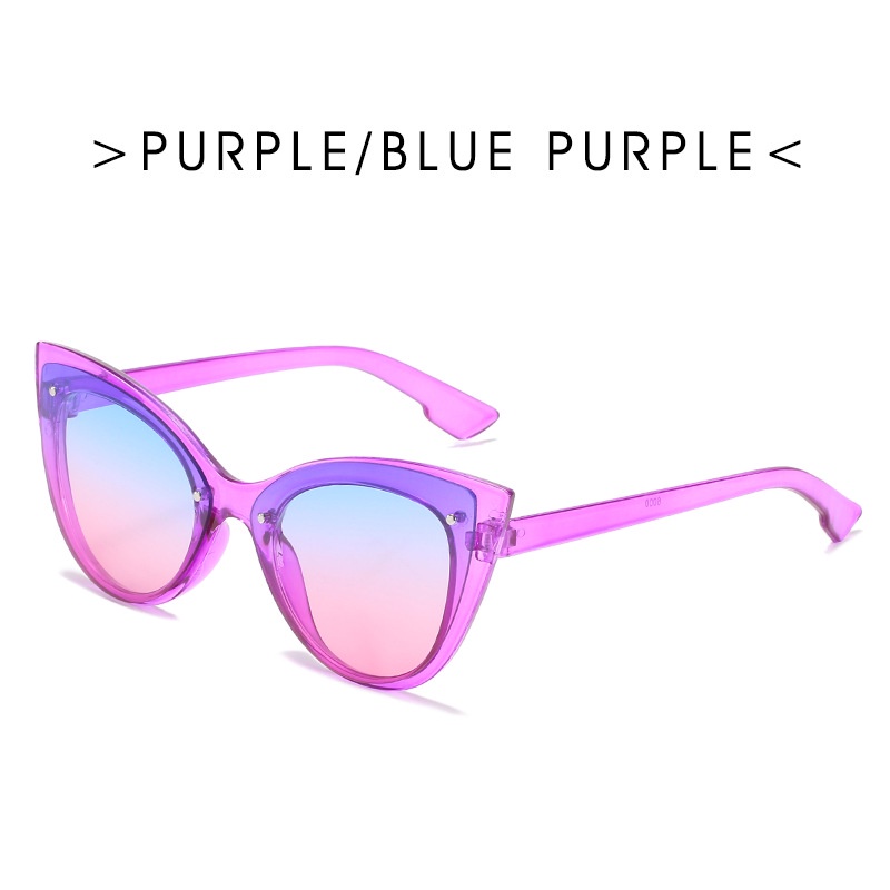 (YUZHU) COD New Fashion Oversized Frame Cat Eye Sunglasses Wanita Tren Eropa dan Amerika INS Kacamata Warna-warni