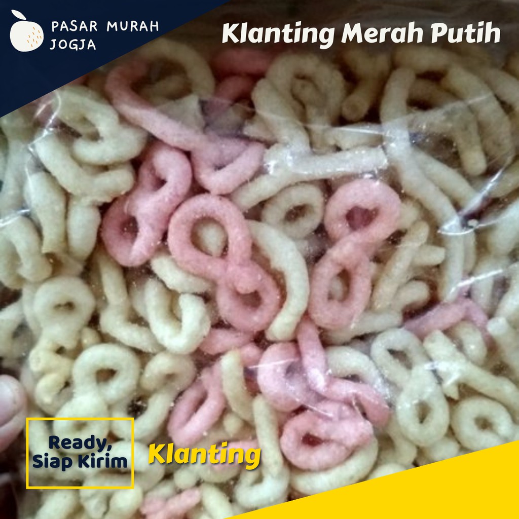 

Slondok 500gram Klanting Lanting Merah Putih Asli Camilan Halal Snack Pasar Murah Jogja