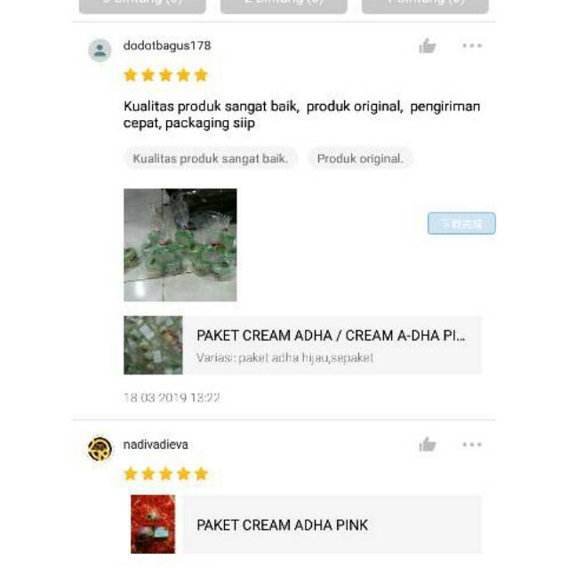 Paket Cream Adha Pink - Adha Hijau