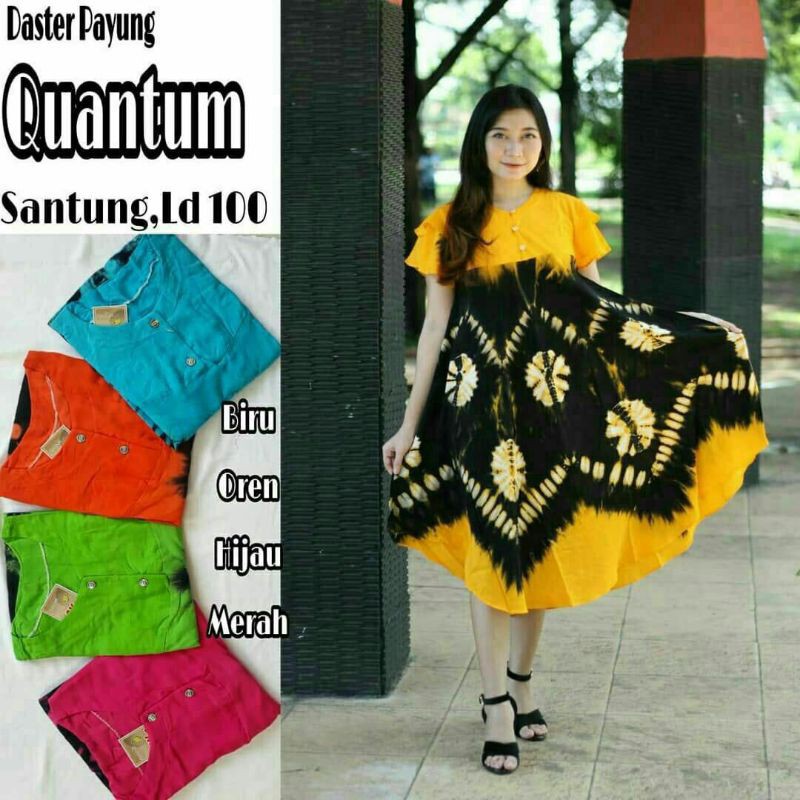 DASTER PAYUNG QUANTUM DADA KANCING BAWAH MAYUNG LEBAR SANTUNG HALUS ADEM BUSUI BAJU TIDUR-PY QUANTUM
