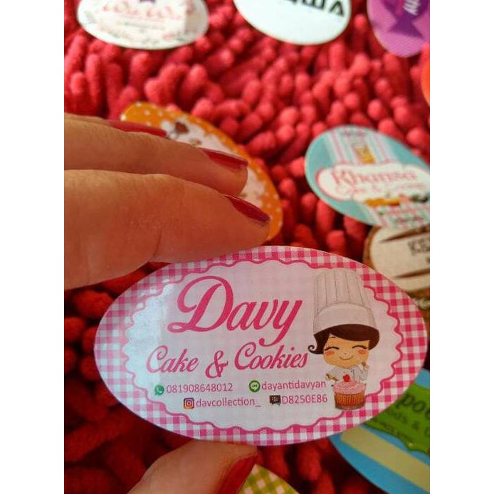 HOT SALE|BEST SALLER Label Stiker Kue Makanan Sticker Toko Oval