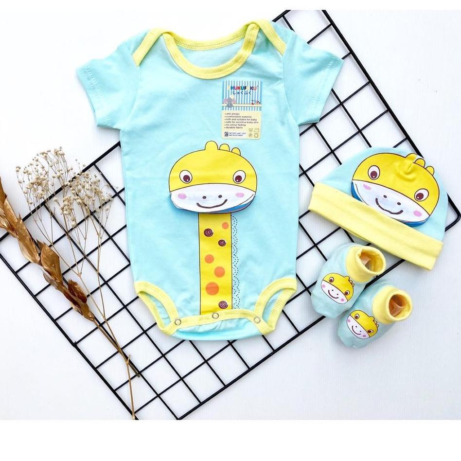 Best Seller.. Hampers Hello Giraffe Baju Jumper Topi Sepatu Giftset Kado Lahiran Hampers Anak Bayi P