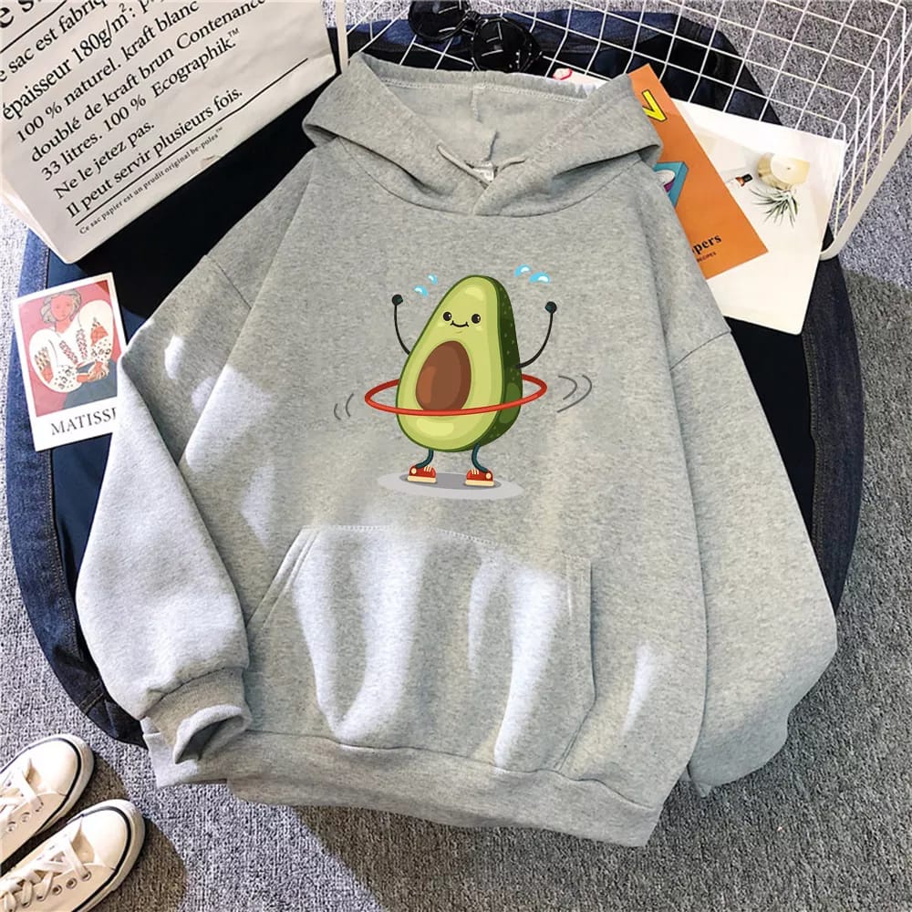 Sweater Hoodie Avocado Wanita Kekinian Hoodie Oversize Wanita Korean Style Bahan Tebal Hoodie Cewek Kekinian Korea Oversize Sweater Wanita Jumbo Xxl Tebal Import Hoodie Wanita Polos Tebal Ori Premium Hoodie Zipper Polos Resleting Sleting Oversize XXL