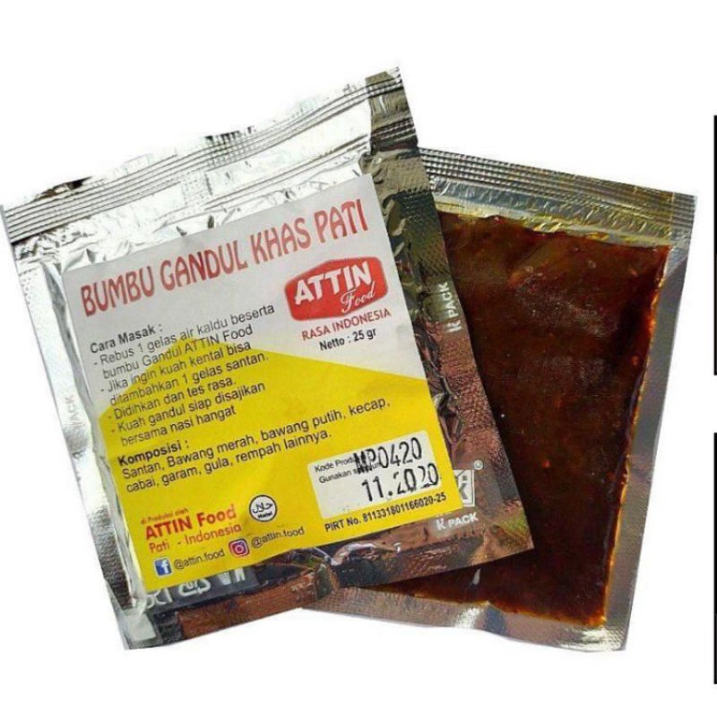 

Bumbu Gandul Khas Pati 25 gr (5's) Attin Food