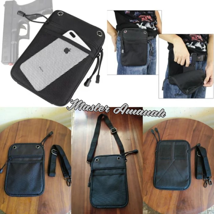 Tas Senjata/ Tas Pelindung Pistol/ Holster/ Tas Pistol Selempang/ Airsoft