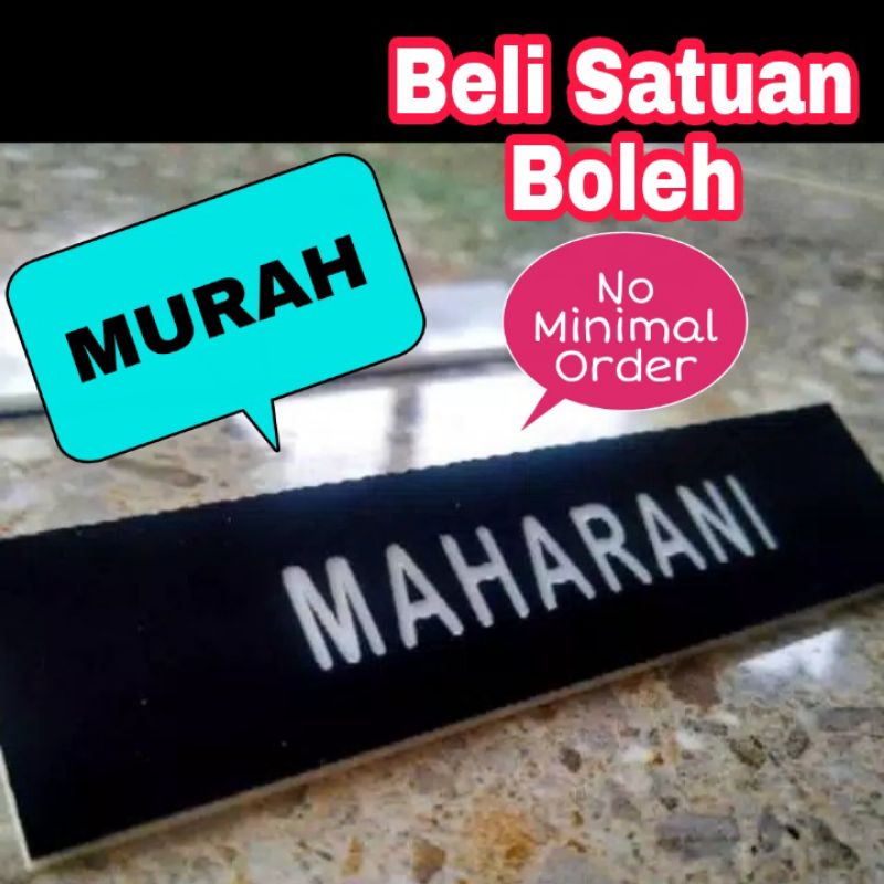 Name Tag Gravir Papan Nama Ukir Peniti &amp; Magnet @Name Tag Murah  @Name Tag Indonesia #Name Tag Indonesia