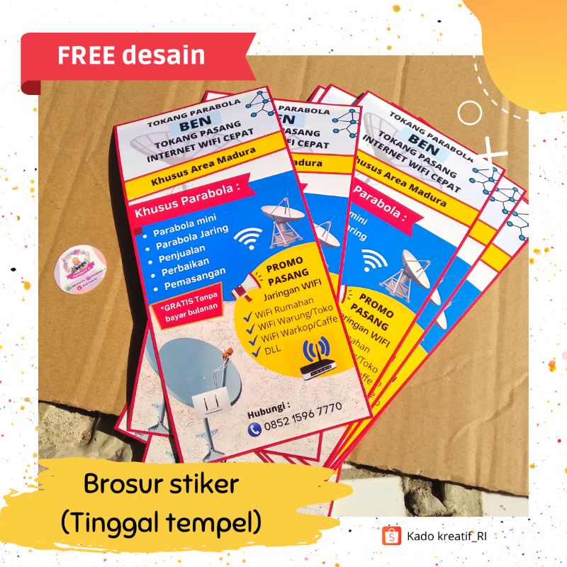 

BROSUR STIKER laundry brosur tritment cetak flyer promosi