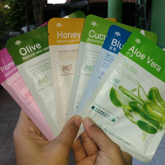 [ALOE VERA] MASKER WAJAH KOREA MODEL TOPENG (SHEET MASK) NATURAL SKINCARE PLANT