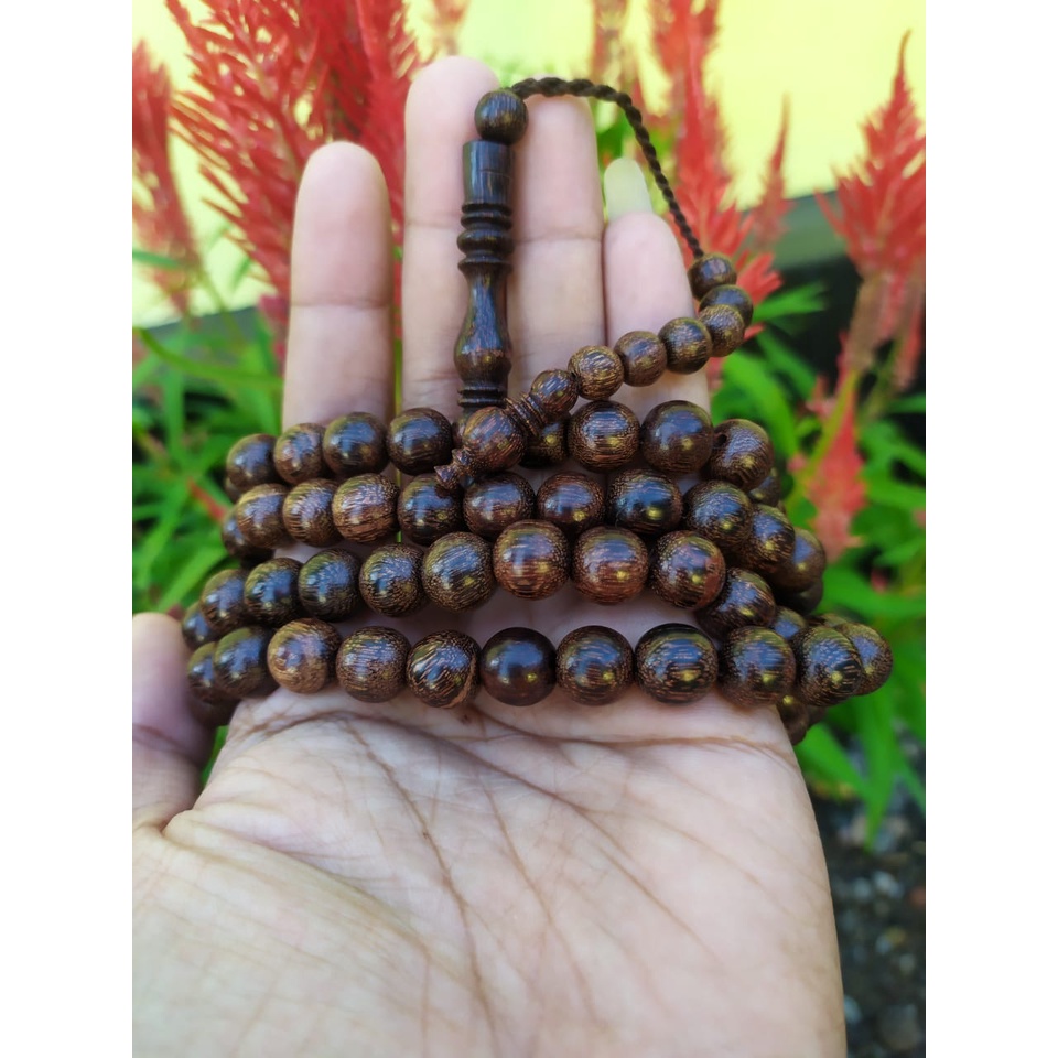 Tasbih kayu galih asem Asli 8mm tasbih galih asem super warna kehitaman tasbih 99 butir galih asem o