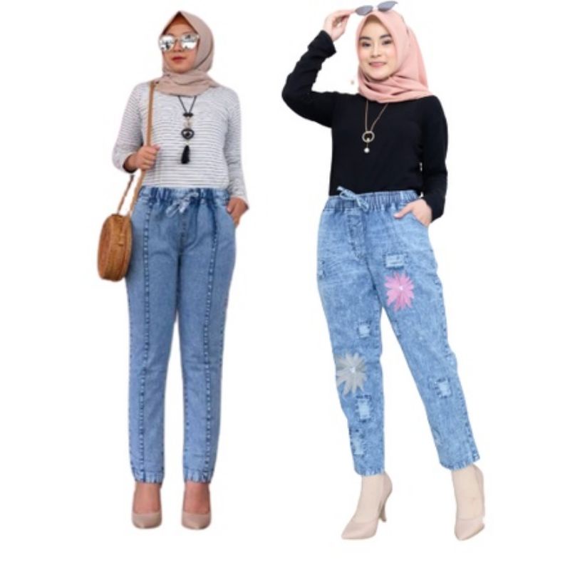 Celana Jeans Bordir Motif Wanita Pinggang Karet Aegis Dgato Kirey Sandra Girls Liza Gelay Kobe Saeju Raju List Emotion Flowers Talla Adera Cois Monica Drako Kobe Donarumma