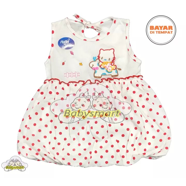 Babysmart - PLANET KIDS Dress Ballon HELLO KITTY Baju bayi perempuan usia 0-12 bulan/Pakaian anak