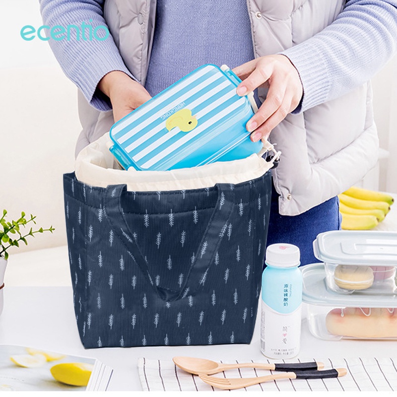 ecentio Tas Bekal/tas bekal lunch bag/Alumunium Foil Lunch bag /Tote bag Waterproof Big tas lunch