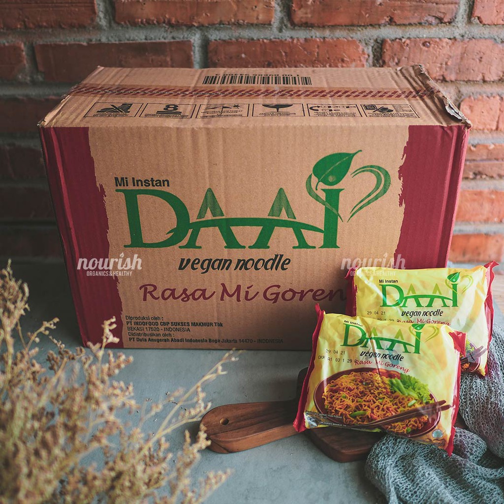 DAAI, Mie Instan Goreng Vegan NO MSG - 1 Dus ( 40 Pcs )