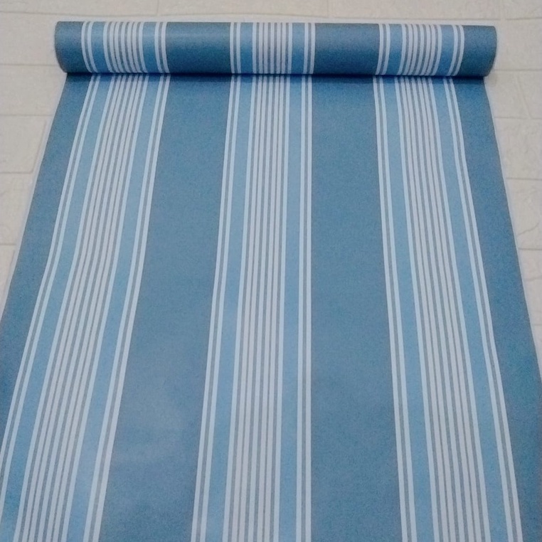 wallpaper roll 45cmx8m salur biru