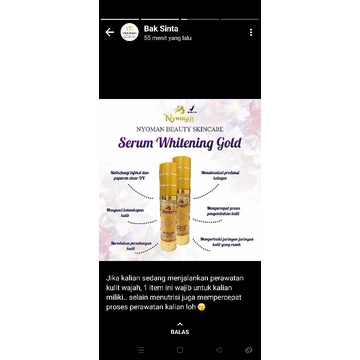 SERUM WHITENING GOlD (nyoman beauty scincare)