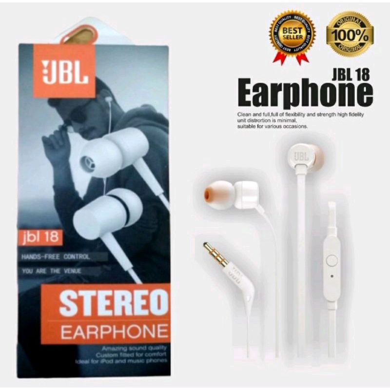 Handsfree Headset Hf JBL J19 J18 Supper Bass Stereo