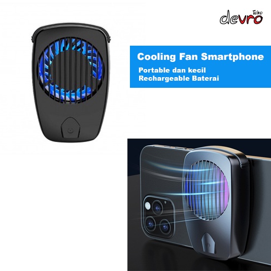Cooling Fan Smartphone - Pendingin HP - Rechangeable Baterai - Bluewow TH10