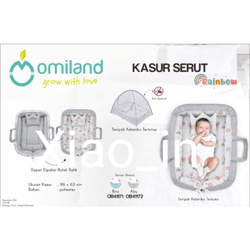 Omiland Kasur Serut bayi Kelambu seri Rainbow OB4117