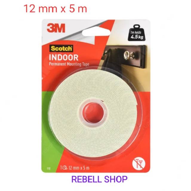 

3M double tape atau isolasi bolak balik indoor 12 mm x 5 m