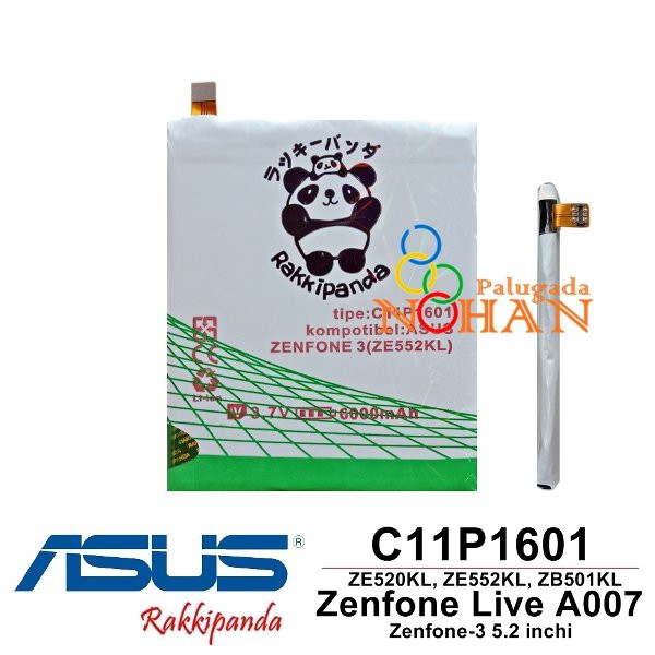 TERMURAH Baterai Asus Zenfone 3 5.2 Inchi C11P1601 Double IC Protection
