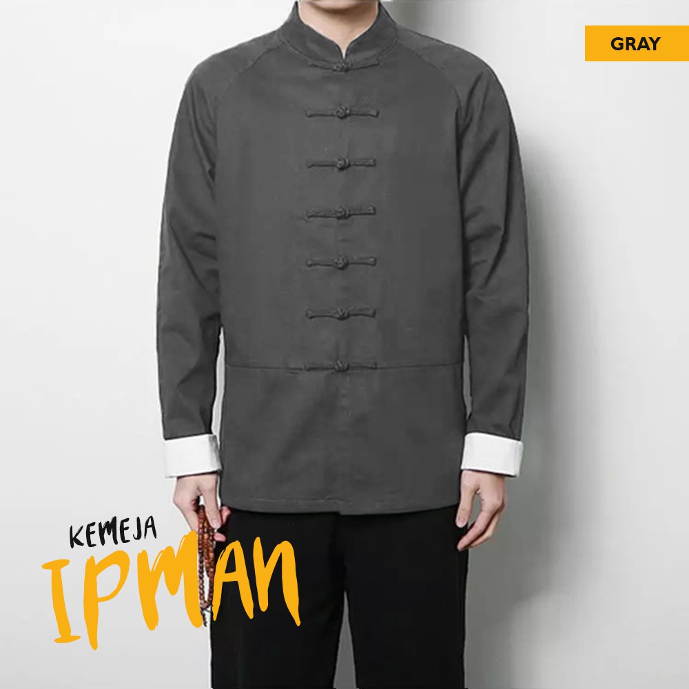 HEM IPMAN KEMEJA POLOS PRIA LENGAN PANJANG SLIMFIT KEMEJA KERJA FORMAL COWOK WARNA WHITE BLACK NAVY