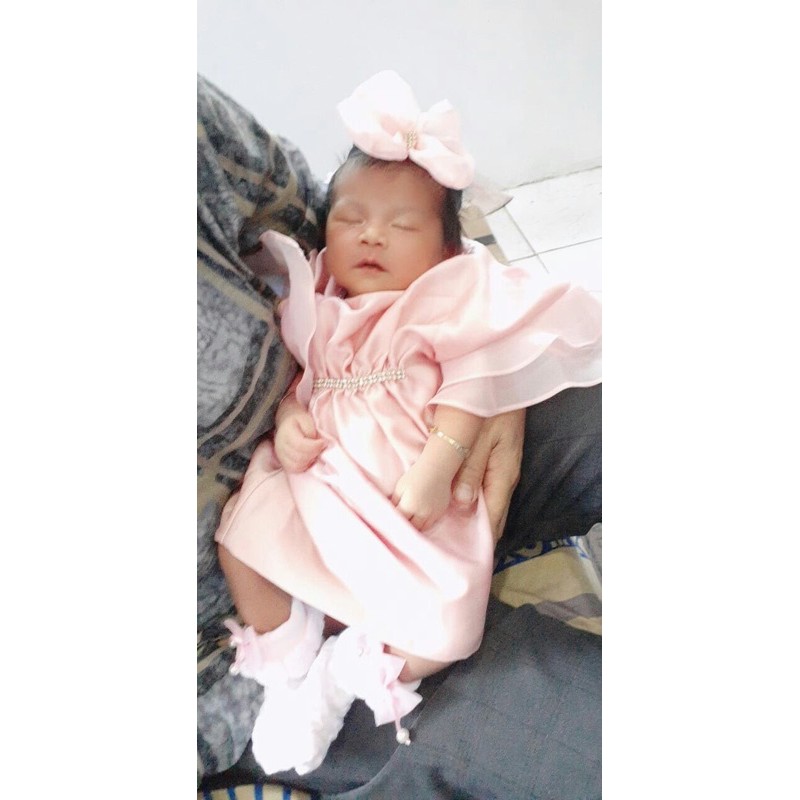 Kaftan Anak Bayi /Newborn / Kaftan Baby Tangan Organza Silk-7