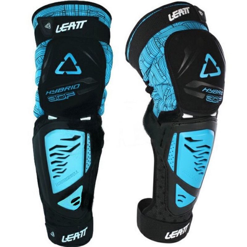 Deker Lutut LEATT panjang Knee Protector leat 3DF Hybrid Long trabas turing downhill motocross trail hybird