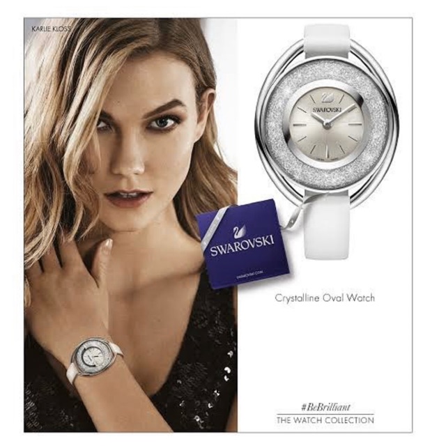 Jam tangan swarovski crystalline oval Original !!!