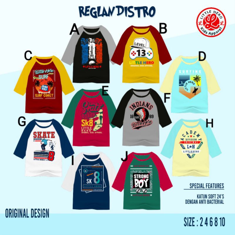 KAOS RAGLAN ANAK/Kaos Raglan Anak Murah