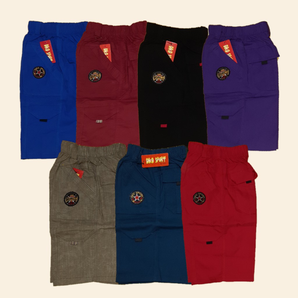 2-12 tahun  HARGA LUSINAN celana pendek cargo anak laki laki DKD SPORT bahan baby canvas